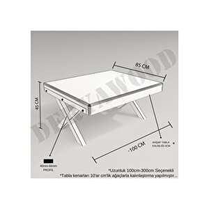 Masif Ahşap Billet Orta Sehpa 85*130 Cm