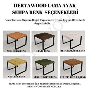 Deryawood Masif Ahşap Cedrus Ofis Sehpa 60*100*45