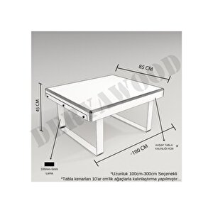 Masif Ahşap Dogal Ağaç Orta Sehpa Ceviz  120*85*45 Cm