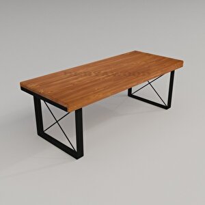 Masif Ahşap Lotus Toplantı Masası 120*280*76 Cm