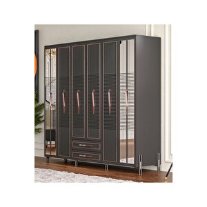 Tocco-platin 6 Kapaklı Country Gardırop