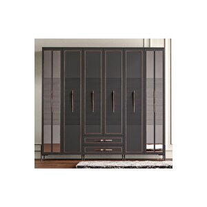 Tocco-platin 6 Kapaklı Country Gardırop