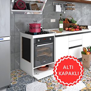 Ankastre Modülü Kabini Vanadyum3 Byz Fırın Ocak Dolabı Kapaklı Beyaz
