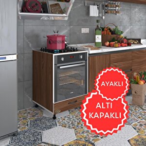 Ankastre Modülü Kabini Radon Cvz Fırın Ocak Dolabı Kapaklı Ayaklı Beyaz