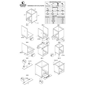 Ankastre Modülü Kabini Radon Cvz Fırın Ocak Dolabı Kapaklı Ayaklı Ceviz