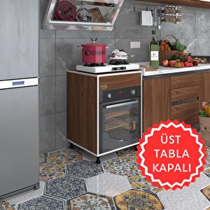 Ankastre Modülü Kabini Kalimera Cvz 85*60*56 Fırın Ocak Dolabı Ayarlı Ayaklı Üstü Kapalı Beyaz