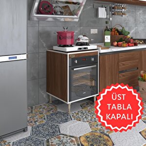 Ankastre Modülü Kabini Pança Tantra Cvz 89-81*60*56 Fırın Ocak Dolabı Ayarlı Ayaklı Üstü Kapalı Beyaz