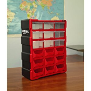 Monoblok Avadanlık Ve Çekmece 18 Gözlü Seti Hobby Organizer Düzenleyici 9 Çekmece 9 Avadanlık