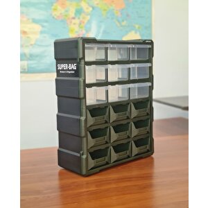 Monoblok Avadanlık Ve Çekmece 18 Gözlü Seti Hobby Organizer Düzenleyici 9 Çekmece 9 Avadanlık