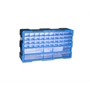 Tekreyonda Süper Bag  Monoblok Yatay 46 Çekmeceli Organizer Vida Dübel Boncuk Hobi Kutusu 46 Gözlü
