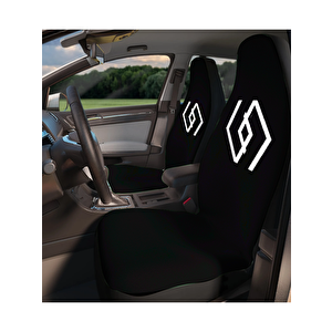Oto Koltuk Kılıfı Renault Symbol Uyumlu %100 Penye   Araç Servis Kılıfı Terletmez,yıkanabilir Siyah