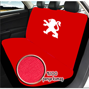 Oto Koltuk Kılıfı Peugeot 307 Uyumlu %100 Penye   Araç Servis Kılıfı Terletmez,yıkanabilir Kırmızı