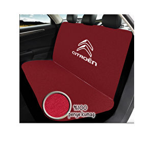 Citroen Uyumluc4 Koltuk Servis Kılıfı Ön Ve Arka 4 Parça Takım Kırmızı