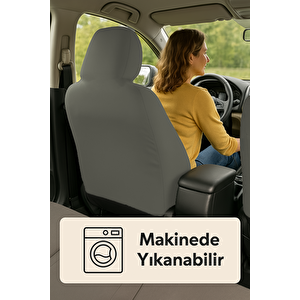 Mirsepet Nissan Juke Uyumlu Oto Servis Kılıfı 4 Parça Set Gri