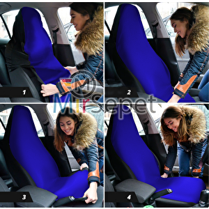 Mirsepet Oto Koltuk Kılıfı Hyundai I20 Uyumlu %100 Penye   Araç Servis Kılıfı Terletmez,yıkanabilir Lacivert