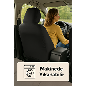 Mirsepet Volkswagen Uyumlu Oto Servis Kılıfı Tüm Modellere Uyumlu 4 Parça Takım Yeni Logo Set Siyah