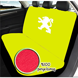Oto Koltuk Kılıfı Peugeot 206 Uyumlu %100 Penye   Araç Servis Kılıfı Terletmez,yıkanabilir Sarı