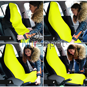 Mirsepet Seat Leon Oto Servis Kılıfı 4 Parça Takım Set Sarı