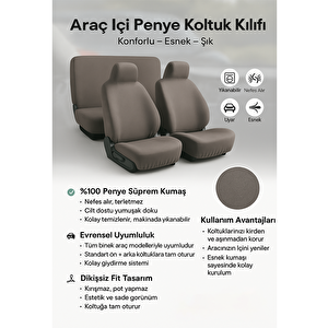 Mirsepet Kia Sorento Uyumlu Oto Koltuk Kılıfı Full Araç Set Gri