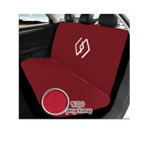 Mirsepet Reno Clio Uyumlu Araba Koltuk Kılıfı 4 Parça Takım Yeni Logo Set Kırmızı