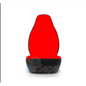 Mirsepet Reno Clio Uyumlu Araba Koltuk Kılıfı 4 Parça Takım Yeni Logo Set Kırmızı