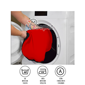 Mirsepet Reno Clio Uyumlu Araba Koltuk Kılıfı 4 Parça Takım Yeni Logo Set Kırmızı