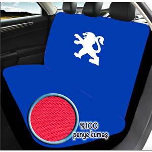 Oto Koltuk Kılıfı Peugeot 206 Uyumlu %100 Penye   Araç Servis Kılıfı Terletmez,yıkanabilir Mavi