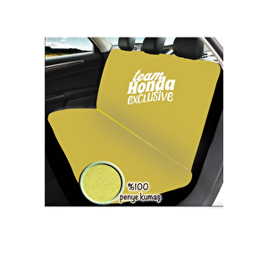 Honda Civic Uyumlu Oto Koltuk Servis Kılıfı Ön Ve Arka 4 Parça Takım Sarı