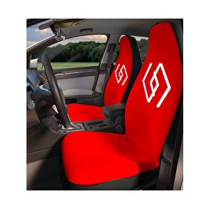 Reno Clio Uyumlu Koltuk Koruyucu Penye Full Araç Yeni Logo Set Kırmızı