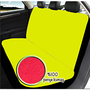 Oto Koltuk Kılıfı Ford Focus Uyumlu %100 Penye   Araç Servis Kılıfı Terletmez,yıkanabilir Sarı