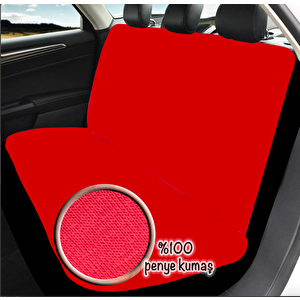 Citroen C5 Koltuk Kılıfı Penye Tam Uyum Set Kırmızı
