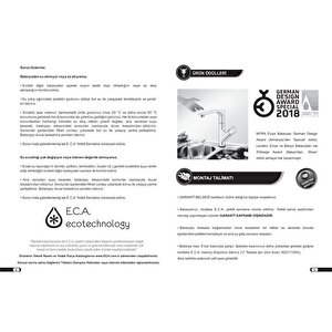 Eca Luna Dokunmatik Mutfak Eviye Bataryası Hijyenik 102118075h 20 Yıl Garantili