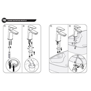 Eca Niobe Kuğu Boru Lavabo Batarya 054+2 Eca Filtreli Ara Musluk