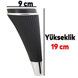 İron 6'lı Set Mobilya Tv Ünitesi Çekyat Koltuk Kanepe Destek Ayağı 19 Cm Siyah Ayak M8 Civatalı