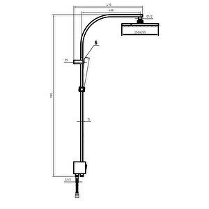 Eca Tiera Banyo Bataryası 469+tiera Kolonlu Tepe Duş Seti 012    2li Set