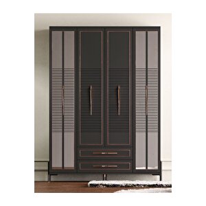 Platin 4 Kapaklı Country Gardırop