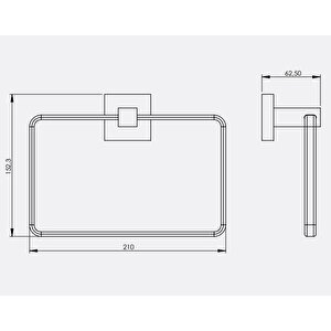 Banyo Diagonal Kare Yuvarlak Havluluk 140104006 E.c.a