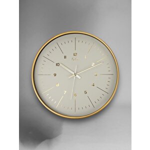 Galaxy D-218-a-11 Eskitme Kadran 30 Cm Sessiz Akar Duvar Saati Gold