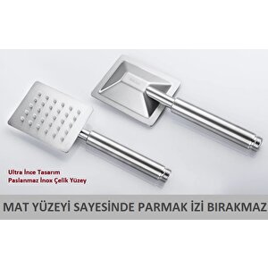 T-may Sart Mat İnox Lüks Mafsallı Duş Seti Üst Takımı