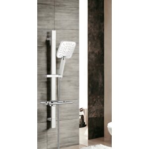 T-may Çamlıca Kare Borulu Hareketli Sürgülü Duş Seti Üst Takımı