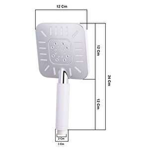 T-may Çamlıca Kare Borulu Hareketli Sürgülü Duş Seti Üst Takımı