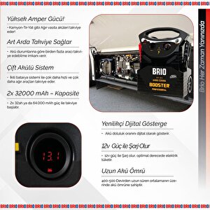 Brio Akü Takviye Cihazı 12x24v 6400a-tekerlekli