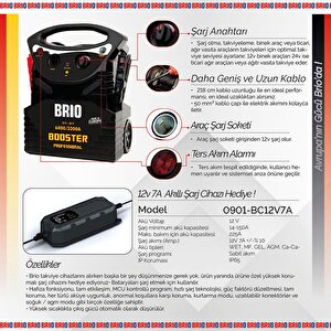 Brio Akü Takviye Cihazı 12x24v 6400a-tekerlekli