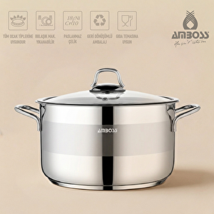 Amboss Saphire 16 Cm Derin Tencere Cam Kapak Sap-4288
