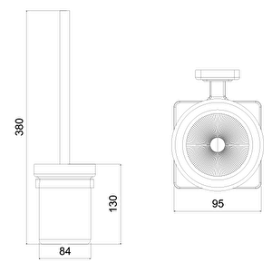 T-may Banyo Local Tuvalet Klozet Fırçası Titan Renkli 71518-2