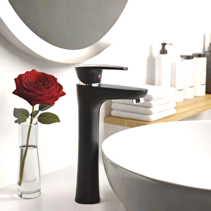 Siyah Mix Çanak Lavabo Bataryası 29 cm