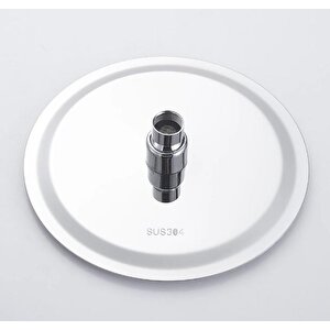 T-may Banyo Sardes Oval İnce Tepe Duş Seti Başlığı 25x25 Paslanmaz Metal