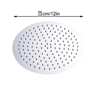 T-may Banyo Sardes Oval İnce Tepe Duş Seti Başlığı 25x25 Paslanmaz Metal