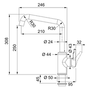 Krom  Urban Spiralsiz Armatür 115.0595.062