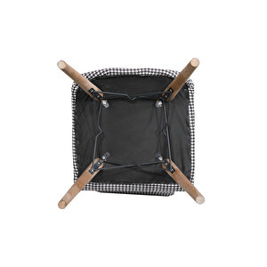 6 Adet İncebelli Serisi Nubuk Kumaş Ahşap Gürgen Ayaklı Sandalye Ve 80x130 Açılabilir Masa Takımı